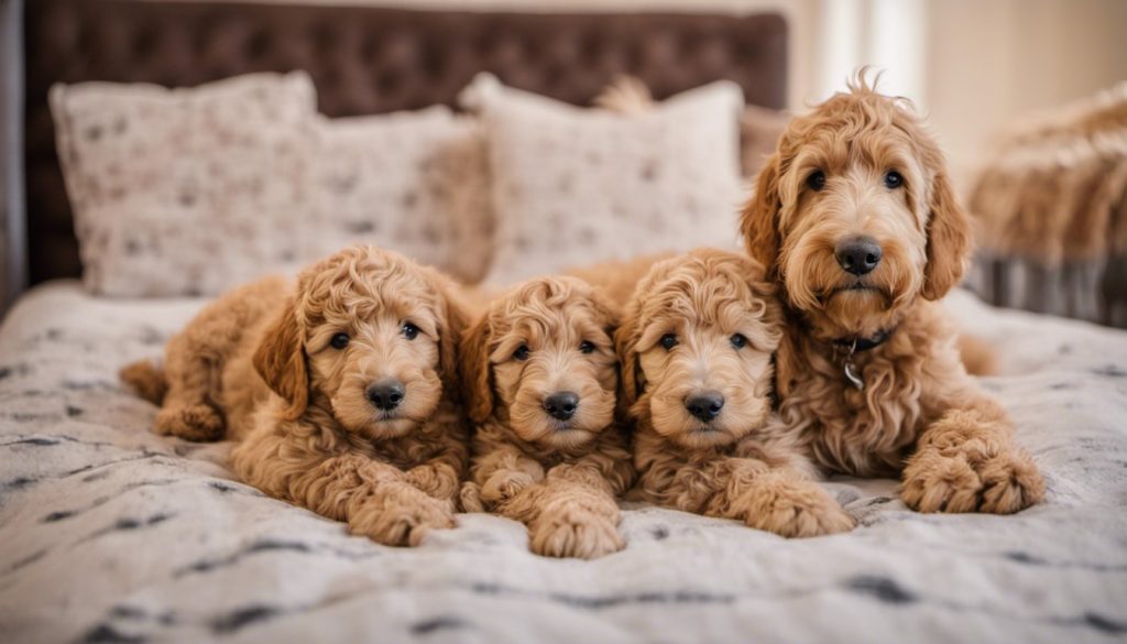 A_Goldendoodle_with_her_THREE_Puppies