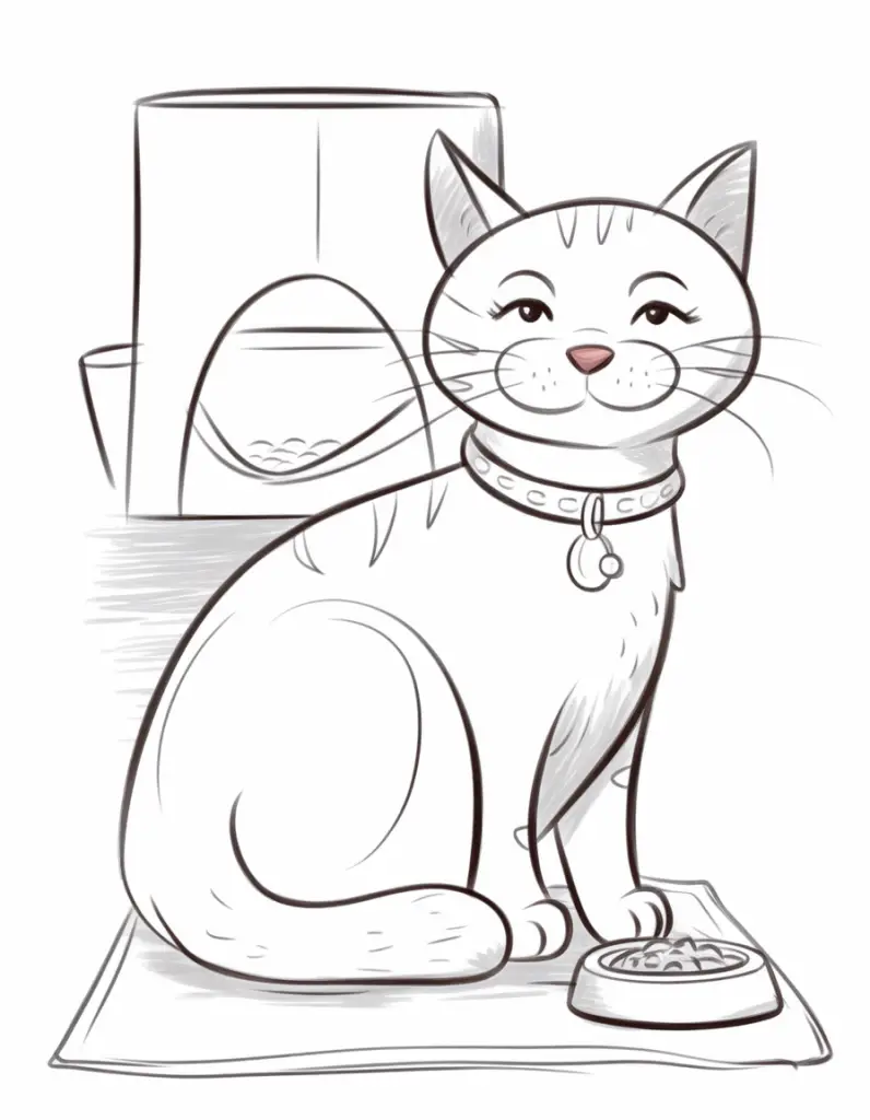 Cat Coloring Page 1