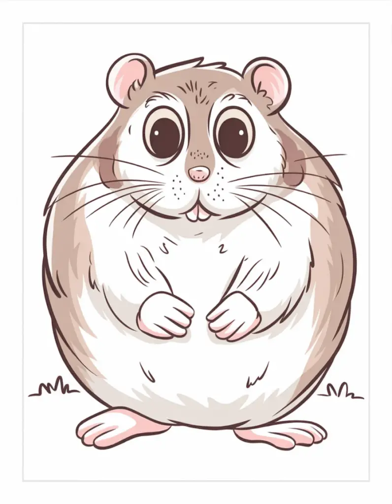 Hamster Coloring Page 1