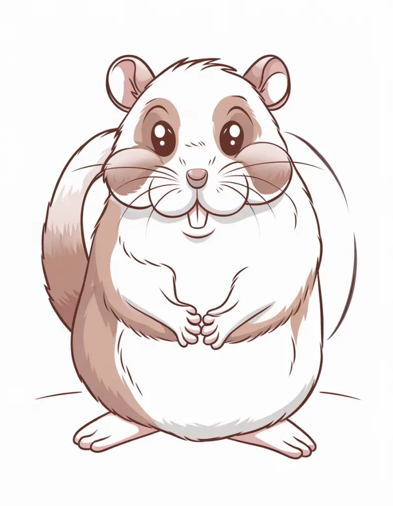 Hamster Coloring Page 3