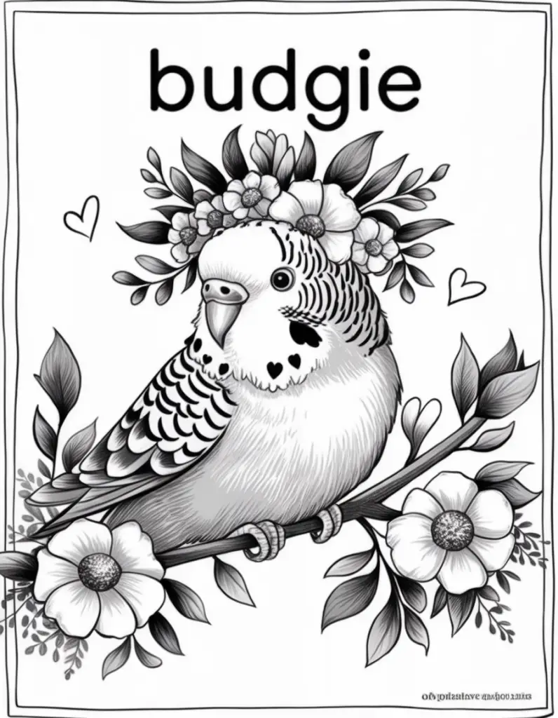 Parrot Coloring Page 1