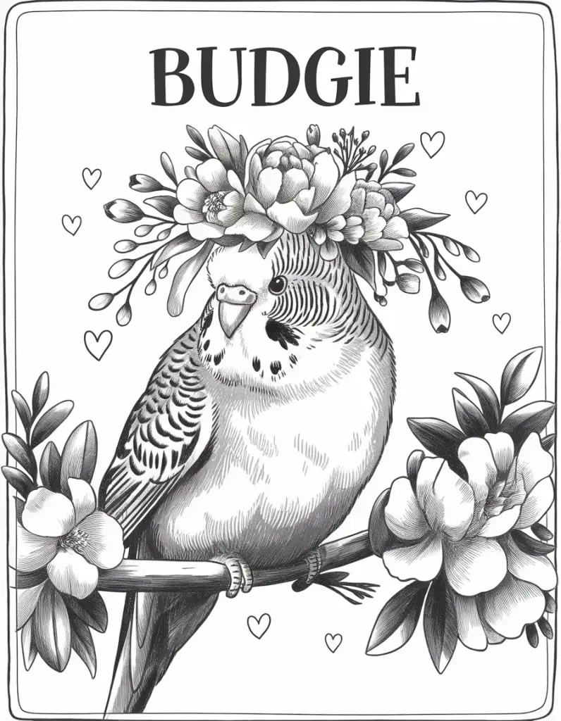 Parrot Coloring Page 3