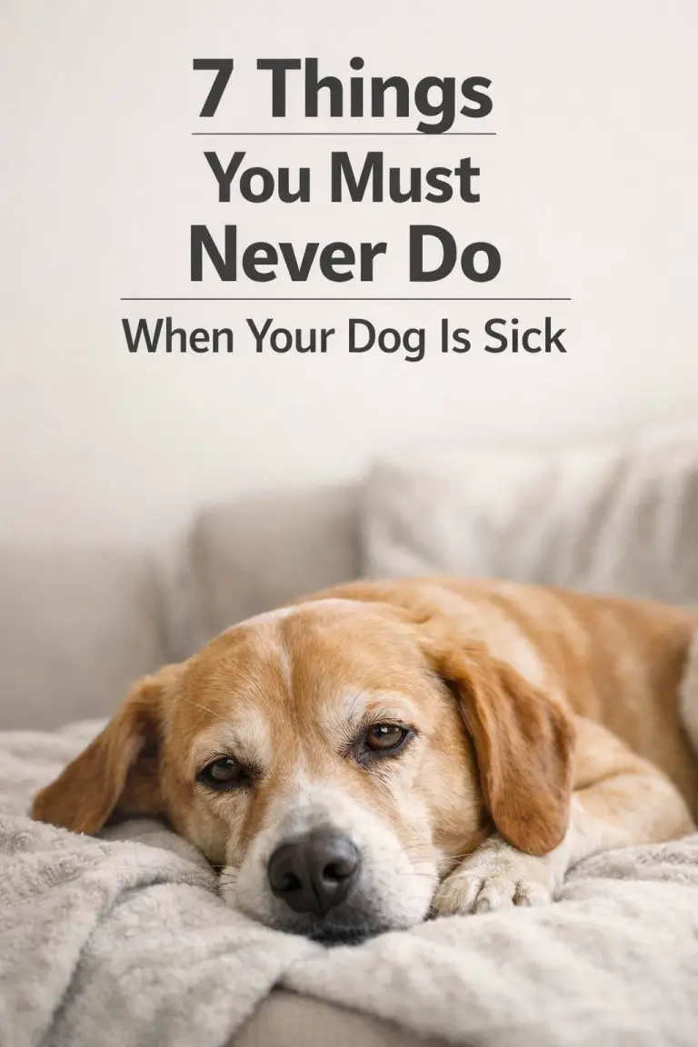 7 Things You Must Never Do When Your Dog Is Sick