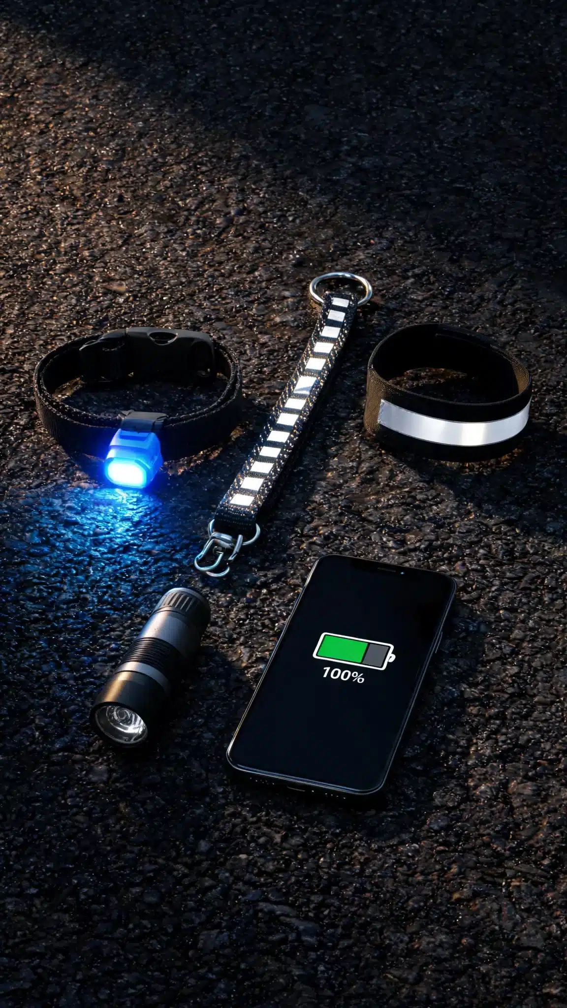 What safety gear should I use for night walks?