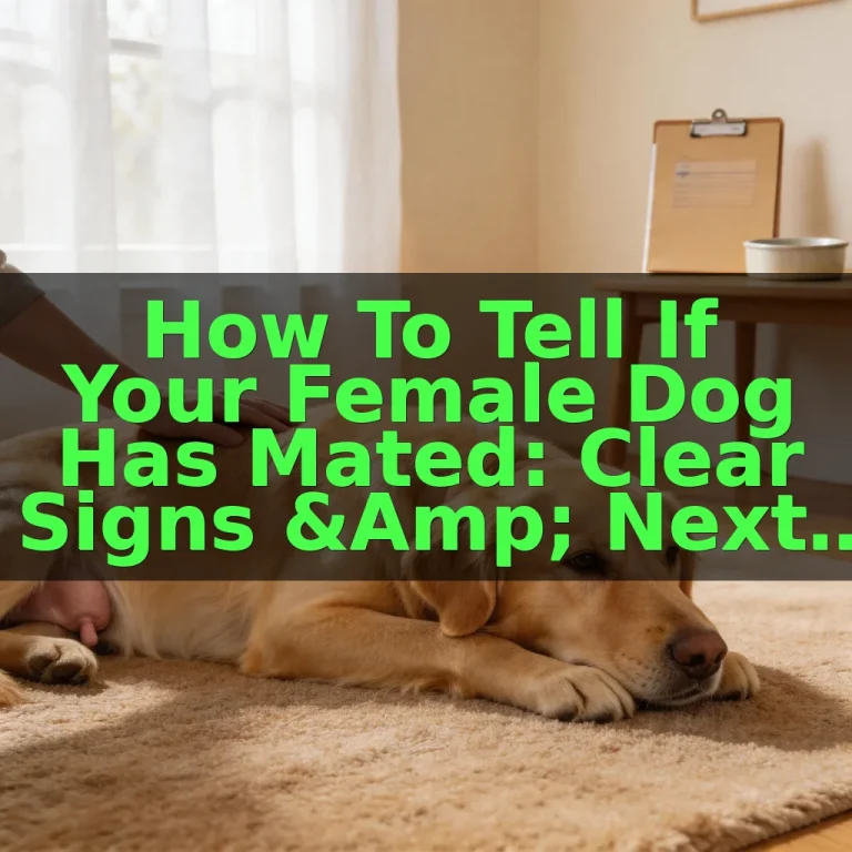 How to Tell If Your Female Dog Has Mated: Clear Signs & Next Steps