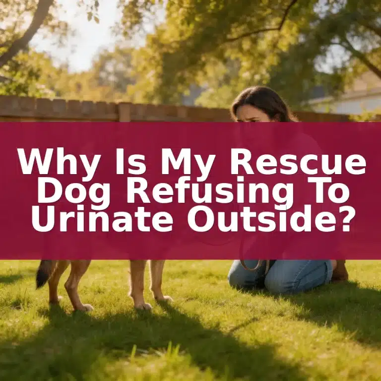 Why Is My Rescue Dog Refusing To Urinate Outside?