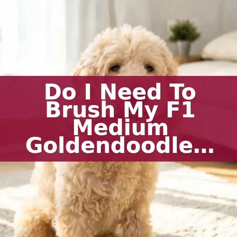 Do I Need To Brush My F1 Medium Goldendoodle Daily?