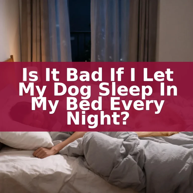 Is It Bad If I Let My Dog Sleep In My Bed Every Night?